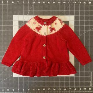 Baby Ralph Lauren Red KnittedCardigan Christmas